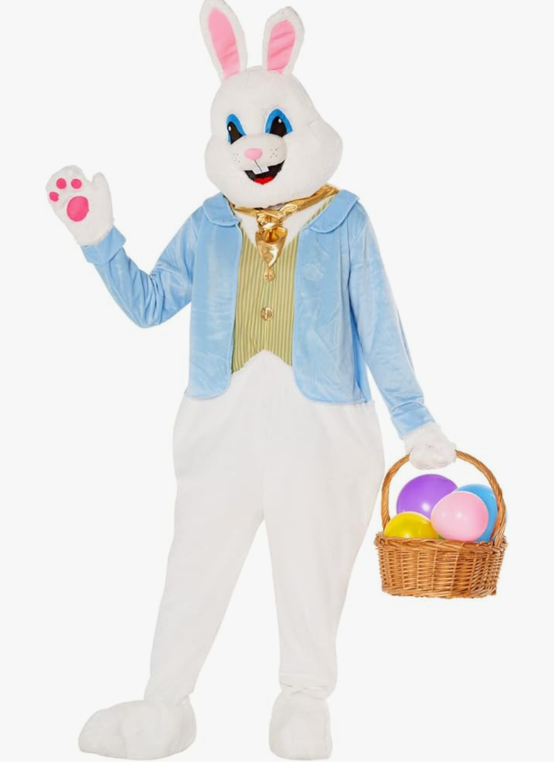 Morph Easter Bunny Costume Adult Deluxe Rabbit Mascot Outfit for Men - Perfect for Easter Costumes and Events