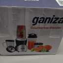 Ganiza Smoothie Blender, 900W Blenders for Shakes and Smoothies, 15-Piece Personal Blender and Grinder Combo for Kitchen, Smoothies Maker with 4 BPA-Free Portable Cup, Nutritious Recipe (Black)