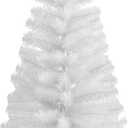 CCINEE 3Ft Artificial White Tabletop Hinged Christmas Tree with Metal Stand - 130 Branch Tips Mini Christmas Tree for Xmas Party Supplies Home Indoor Decoration