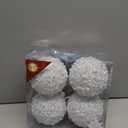 4.25" Christmas Ball Ornaments 4pc Set White Shatterproof Christmas Decorations Tree Balls for Xmas Trees Wedding Party Holiday Decorations Tabletop Small Trees Decoration (White)