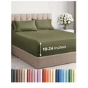 Extra Deep Pocket King Sheets - 4 Piece Breathable & Cooling Bed Sheets - Hotel Luxury Bed Sheet Set - Soft, Wrinkle Free & Comfy - Easily Fits Extra Deep Mattresses - Deep Pocket Sage Green Sheets