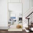 NeuType 47"x22" Full Length Gold Mirror Wall Mirror, Bathroom Mirror, Standing Mirror, Boho Mirror, Long Mirror, Aluminum Alloy Frame