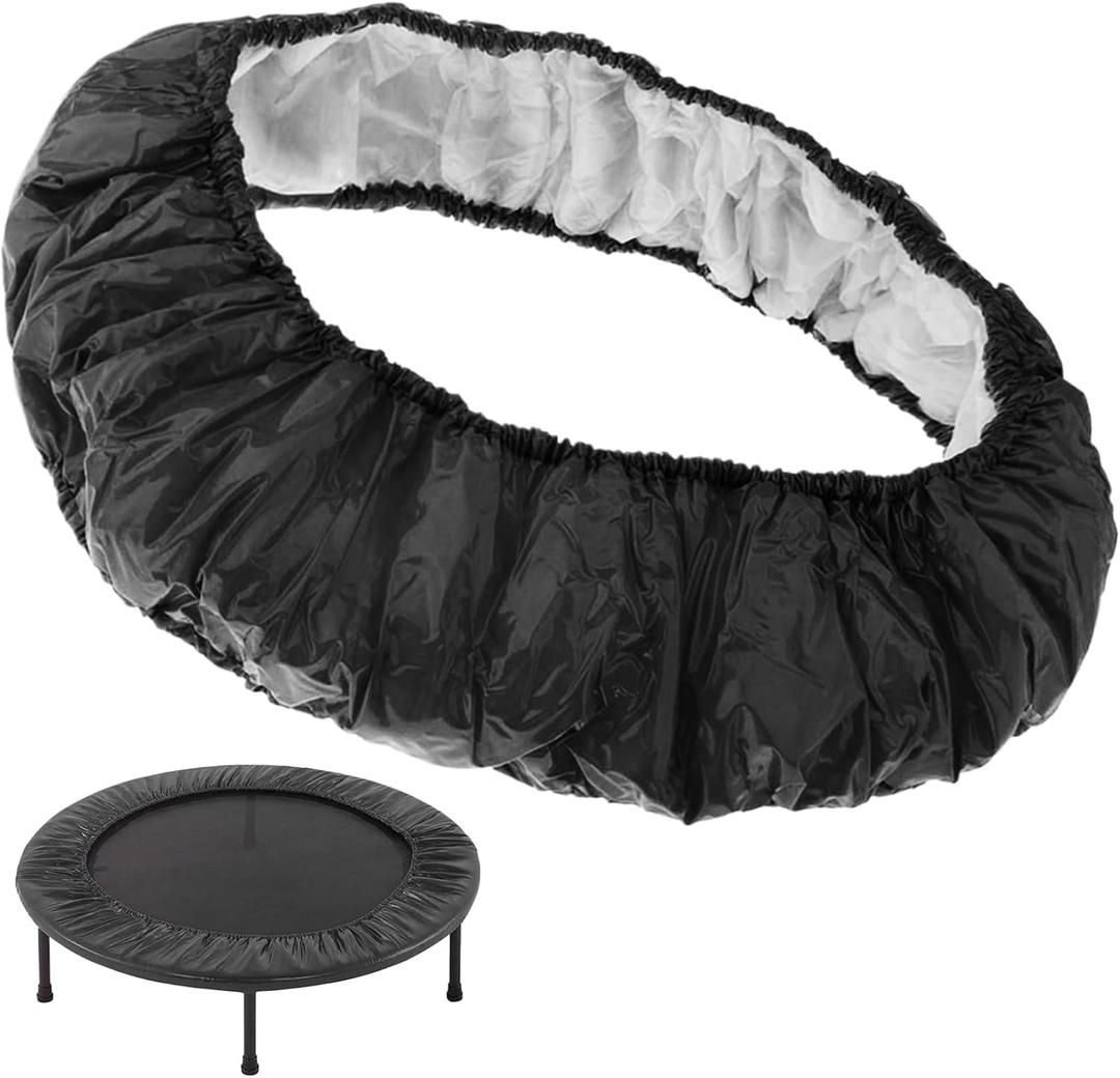 Mini Trampoline Spring Cover 36in 6 Hole Protective Trampoline Pad Replacement Round Oxford Cloth Tear Resistant Trampoline Cover Trampoline Accessories, Black