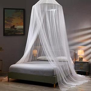 Mosquito Net Bed Canopy for Girls,King Canopy Bed Curtains Queen Size from Ceiling,Dome Mosquito Netting Bed Tent Twin Girls Canopy Bed Decor for Baby Crib,Kid Bed and Adult Beds (White Dome)