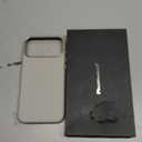 Rumwot for iPhone 17 Pro Max Leather Case Compatible with Magsafe, Top Grain Leather, Professional Slim Fit Shockproof, Metal Buttons & Camera Bump Frame Phone Protective Magnetic Cover - Gray White