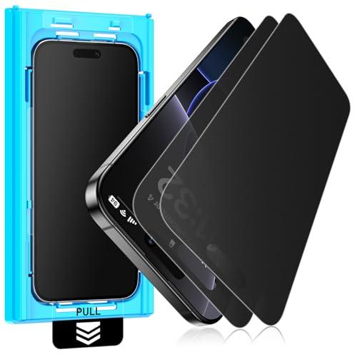 Mothca 2 Pack Matte Privacy Screen Protector for iPhone 17 Pro Max/iPhone 16 Pro Max 6.9-inch [Auto Fit Box Dust-Free] Anti Spy Anti-Glare Anti-Fingerprint Full Coverage Protection Tempered Glass