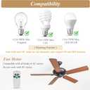 Ceiling Fan Remote Control Replacement, FAN-53T Remote for Harbor Breeze Hampton Bay Allen+Roth Kichler Litex, 3 Speed, Light Dimmer, 303.9MHz, Easy to Set with Mount Holder (Remote Only)