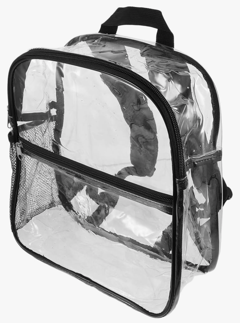 Lightweight Transparent Backpack Compact Satchel for Women Travel Daily Use