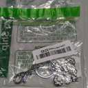 Aqua79 Fleur De Lis Keychain - Silver 3D Sparkling Charm Rhinestones Fashionable Stylish Metal Alloy Durable Key Ring Bling Crystal Jewelry Accessory with Clasp