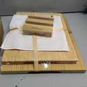 Bamboo Cutting Boards Set with Stand - 3 Piece Charcuterie Board with Handle, Truly Glue Free, Non Toxic Wood Chopping Serving Boards for Kitchen Gift Set - Dishwasher Safe [New 2026 Upgrade]