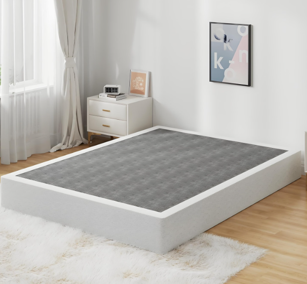 Snaye Queen Size Box Spring Bed Base 9 Inch, 3000lbs Heavy Duty Box Spring Queen Metal Mattress Foundation, Tool-Free Easy Assembly, Noise Free