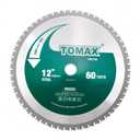 TOMAX 12 Inch 60 Tooth Industrial Level Steel and Ferrous Metal Saw Blade with 1 Inch Arbor