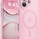 MOCCA Magnetic for iPhone 17 Case, (Compatible with Magsafe) (16FT Military Grade Protection) Full Camera Protection Anti-Fingerprint Slim Translucent Matte Phone Cover 6.3",Pink
