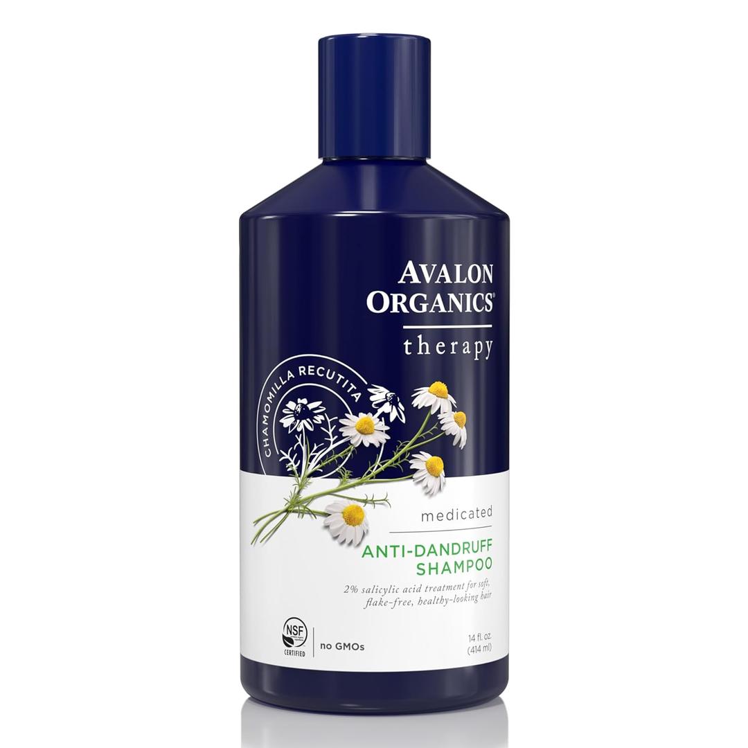 Avalon Organics Therapy Medicated Anti-Dandruff Shampoo for Soft, Flake-Free Hair, 14 Fluid Ounces