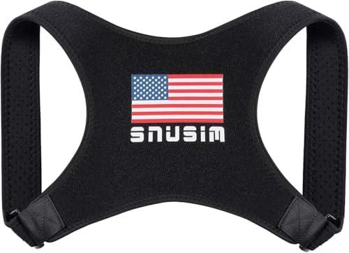 SNUSIM Posture Corrector Upper Back Brace Neck Shoulder Back Support Brace Pain Relief Belt for Women Men Braces Spine Straightener Breathable