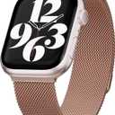 MAGEASY Milanese Band for Apple Watch Series 11, Ultra 3, SE3 - Magnetic iWatch Bands for Women, Strong Magnets | for 44mm 45mm 46mm 49mm Apple Watch 1-7/8/9/10/11/SE2/SE3/Ultra2/Ultra3 (Rose Gold)