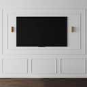 Pangda DIY Peel and Stick Wall Moulding Kit Flat Wall Molding Kit Pre Made Accent Wainscoting Panel for Home TV Wall Interior Decor, ‎32.68 x 6.89 x 3.54 inches