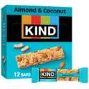 2 x KIND Healthy Snacks Bars, Almond & Coconut, Gluten Free, Low Sodium Snacks, 4g Protein, 12 Count (EXP 05/08/27)