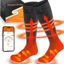 Heated Socks, APP Control Electric Heated Socks for Men Women, Rechargeable Battery Powered Heating Socks, Washable Thermal Socks Foot Warmer for Winter Hunting Skiing Hiking Camping Size L
