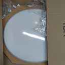 Mayfair Bennett Toilet Seat with Brushed Gold Hinges, Slow Close Wood Seat, Secure Metal Hinges, Easy Install, Made in USA, Round, White