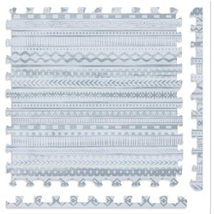 Play Platoon Non-Toxic Large Kids Play Mats for Floor, 9 Tile 72 x 72 inch - Extra-Thick Foam Tiles, 24 x 24 inch Puzzle Mat Pieces, Neutral Playmat Rug for Toddler & Childrens Playroom - Acadia Print