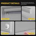 UNISHADES Top Down Bottom Up Cellular Shades Cordless Honeycomb Blinds for Indoor Windows, for Windows Size (30" W 64" H) Colour (Grey - Light Filtering)