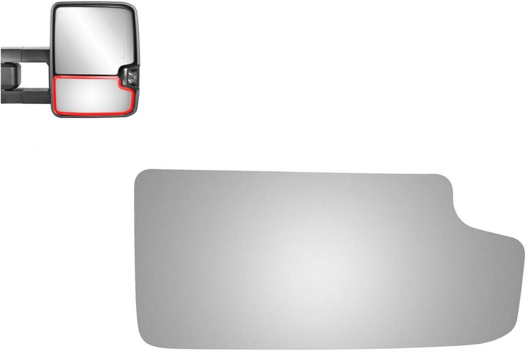 WLLW Mirror Glass fit for Chevy GMC C/K Pickup Tahoe Blazer Silverado Sierra Yukon Avalanche Escalade Passenger Side (Lower Convex)
