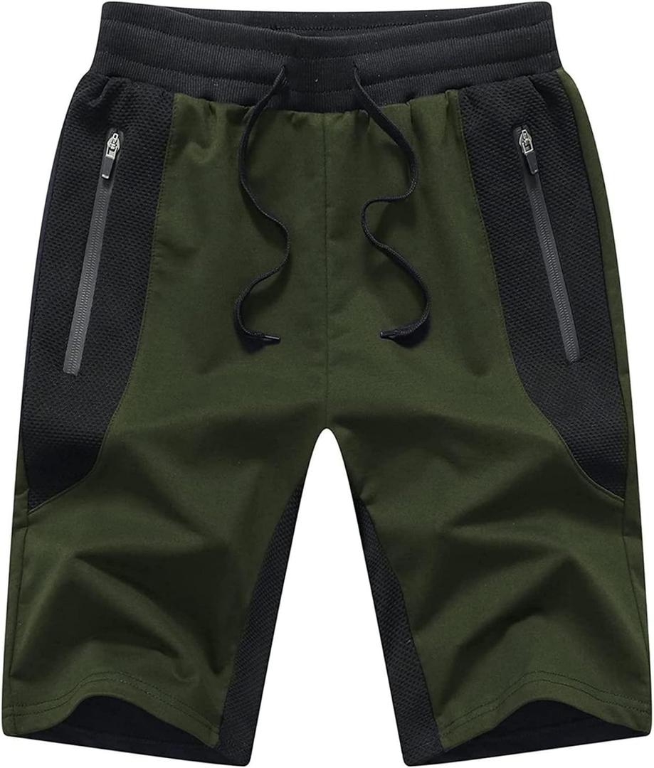 STICKON Mens Shorts Casual Summer Shorts with Pockets (Gray, XXL)