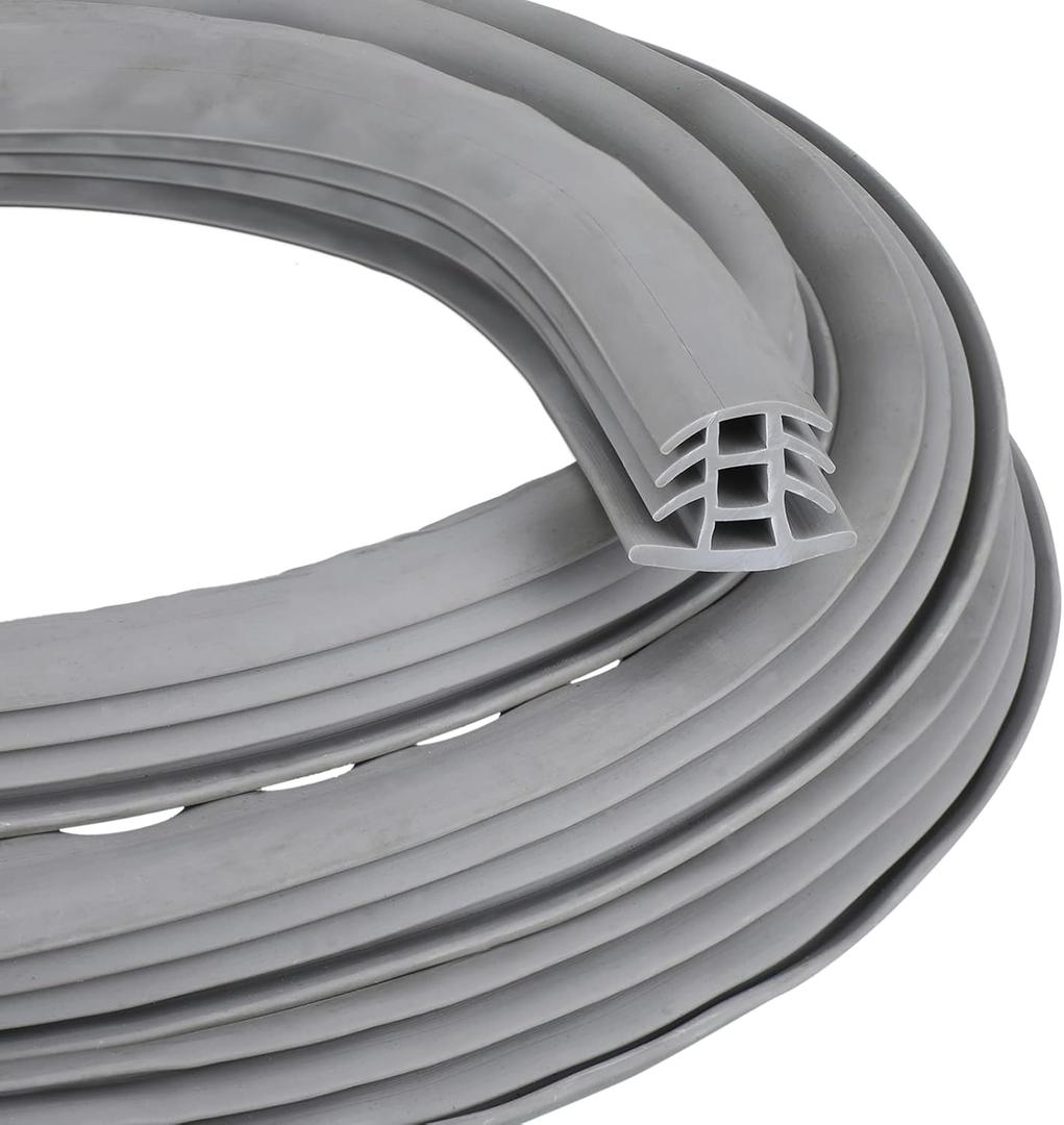 Kingdder Concrete Expansion Joint Filler Driveway Crack Filler Flexible EPDM Rubber Strip for Concrete Crack Repair Replacement Weather Aging Resistance Expansion Joint(3/4'' Wide, 25 ft Long)