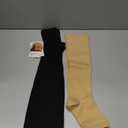 Plus Size Compression Socks: 2 Pairs Wide Calf Compression Toeless Stockings for Men Women - Open Toe 20-30 mmHg Compression Hose Support for Travel Nurses L/XL Size