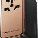 MOMAX Universal Travel Adapter, 170W GaN International Power Adapter, 3 USB-C 1 USB-A, Worldwide Travel Plug Adapter, International Power Adapter for Most Europe, USA, Japan, Australia (Type C/A/G/I)