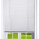 Cordless 1 Inch Window Blinds, Mirrotek Cordless Blinds Light Filtering Mini Blinds 30 x 64 (White)