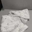 Mr. Pen- Christmas Tree Skirt 36 inches, White Faux Fur Christmas Tree Skirts with Silver Snowflakes