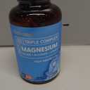BioEmblem Triple Magnesium Complex | 300mg of Magnesium Glycinate, Malate, & Citrate for Muscles, Nerves, & Energy | High Absorption | Vegan, Non-GMO (180 Capsules) EXP 02/2029