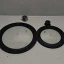 Universal Lids for Pots, Pans and Skillets, Fits 7", 8", 9", 10", 11", 12" Cookware, Universal Pan Lid and Pot Lid with Tempered Glass and Silicone Edging (2 Pack)