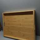 Bamboo Stove Cover for Gas & Electric Burners, 29.21x21.22x2.12'' (Inner) Noodle Board with Handles, Cutting Board with Juice Groove, Serving Tray (Natural Bamboo)