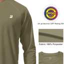 Roadbox Mens UPF 50+ UV Sun Protection Shirts Outdoor Long Sleeve SPF Rash Guard for Fishing Hiking Swimming Running, X-Large