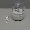 Mini Electric Food Processor and Garlic Chopper - 250ML, USB Charging, 3 Blades - Perfect for Chopping Vegetable, Pepper, Onion, Garlic, Ginger, Spice, Meat, Baby Food, and More (White)