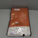 100% Blackout Shield Linen Blackout Curtains for Bedroom 84 Inches Long, Back Tab/Rod Pocket Living Room Drapes, Thermal Insulated Blackout Curtains 2 Panels Set, 50" W x 84" L, Burnt Orange