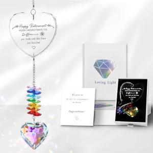 Retirement Gift Crystal Suncatcher, Perfect Retirement Gifts for Women, Birthday Gifts for Mom,Retired Friend Coworker Nurse Boss,Teacher Appreciation Presents