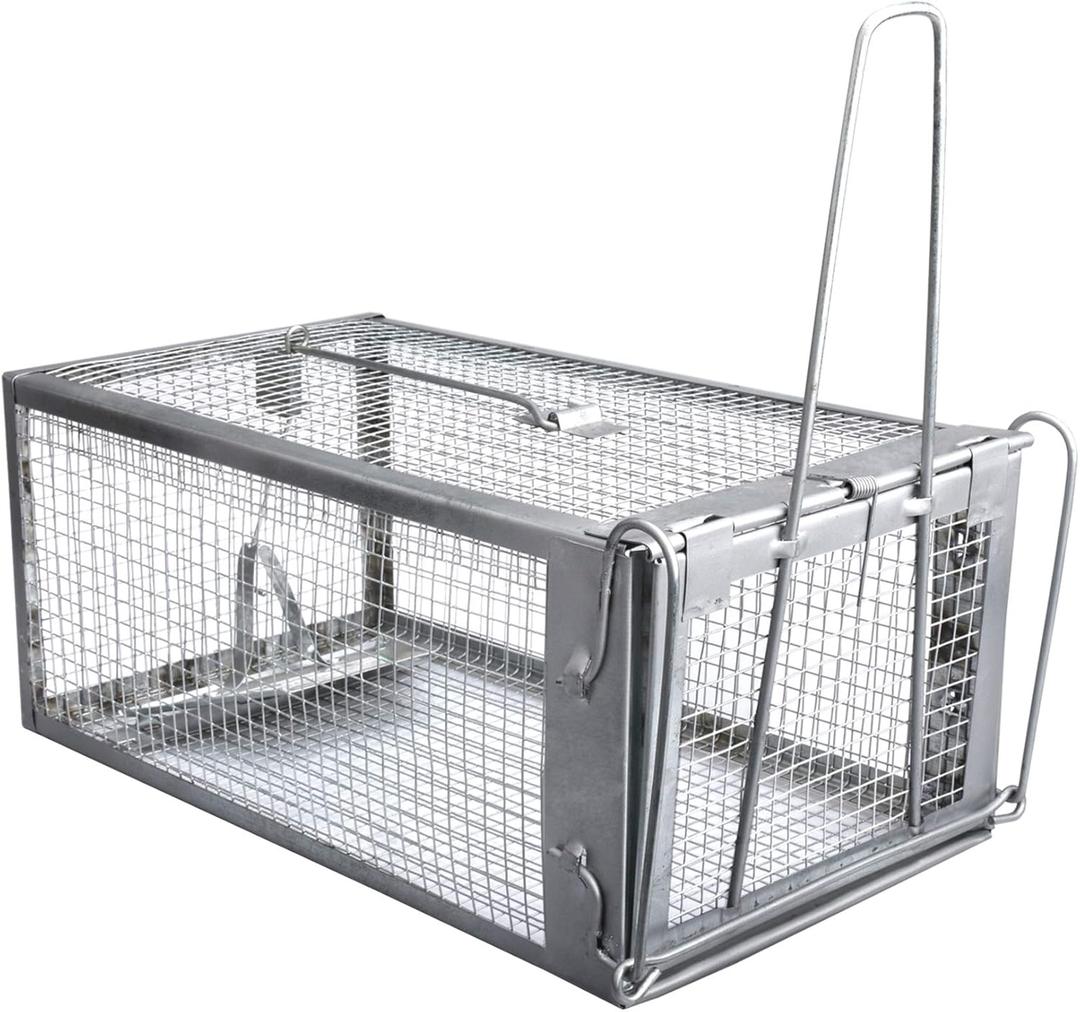Gingbau Live Chipmunk Trap Humane Mouse Rat Cage Trap for Indoors and Outdoors (Small)