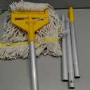Commercial Mop Heavy Duty Industrial Cotton Mop with Long Handle,Looped-End String Wet Mops for Home,Garage,Office, Workshop, Warehouse Floor Cleaning