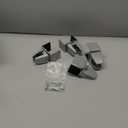 4 Packs Sneeze Guard Support, Aluminum Vertical Partition Board Clamp, Acrylic Desk Divider Support Clamp, Desk Shield Privacy Panel Clamps for Clear Shield for Countertop Reception