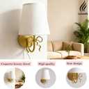 Bow Wall Lamp Elegant Coquette-Style Sconce Light for Bedroom, Hallway & Vanity Decor, Soft Warm Ambient Lighting, Cute Feminine Bow Design for Aesthetic Rooms (Gold), 8 inches by 12 inches