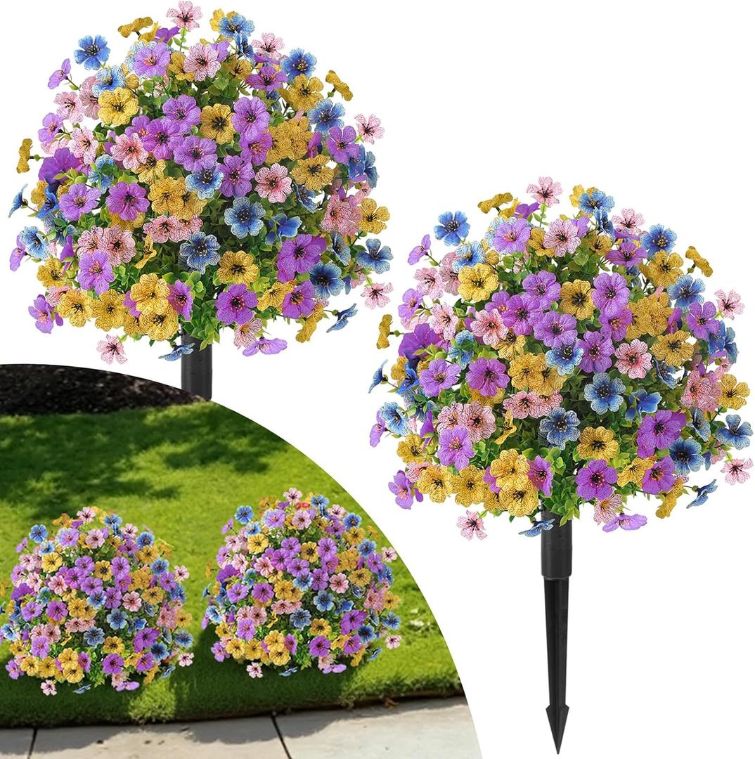 Alupssuc 2Pcs 20" Artificial Topiary Ball Flowers for Outdoors Decoration
