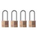 Master Lock Padlock, Solid Brass Lock, 3/4 in. Wide, 120T (Pack of 2-Keyed Alike) 
