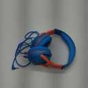 Kids Headphones Wired Toddler Headphones with Microphone, Over-Ear Headphones, 85/94dB Volume-Limiting, 3.5mm Jack, Foldable On-Ear Design - Safe & Comfortable for Learning & Entertainment (Blue/Orange)