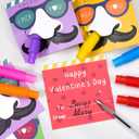 2 x Valentines Day Gifts for Kids 24 Sets Nose Picking Valentines Cards with Pop Tubes Valentines Exchange Cards Classroom Favors for Boys Girls School Class Preschool