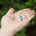 2 x Neosmuk Magnets with Screws, 60lbs Strong Neodymium Disc Magnet with Holes in The Center,Cup Magnet with Mounting Hole Heavy Duty, Round Magnet Rare Earth Magnetic High Strength in Middle,4 Pack (Silver)