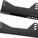 Universal Seat Bracket for Bucket Seats  Racing Seat Bracket Mount Kit Compatible with Recaro Sparco MOMO NRG  Adjustable Automotive Seat Mounting Brackets, Textured Black (1 Set)